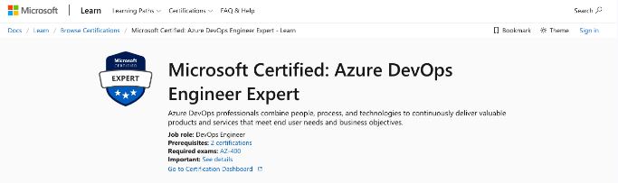 Azure DevOps Solution Certification Exam