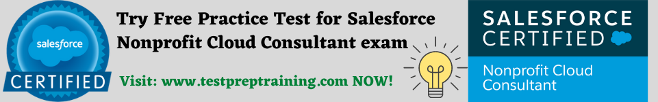 Salesforce Nonprofit Cloud Consultant free practice test