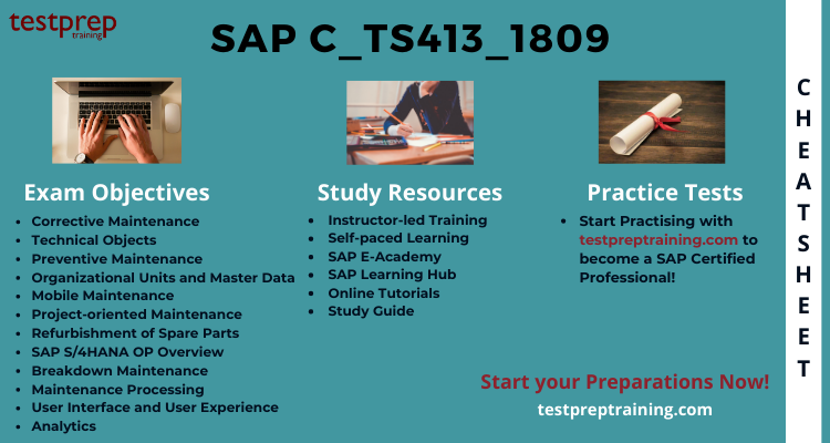 SAP C_TS413_1809 Cheat Sheet