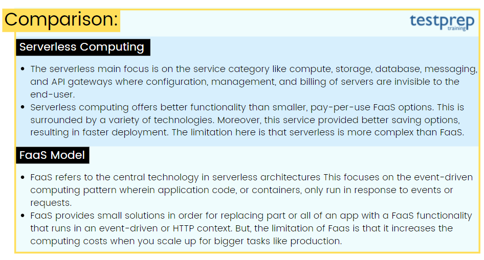 serverless computing and faas comparison