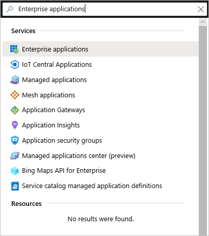 azure portal enterprise application