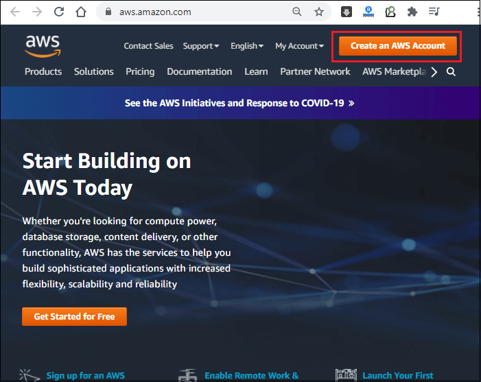 create your aws account