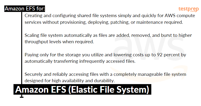 summarizing amazon EFS elastic file system