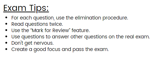 aws exam tips
