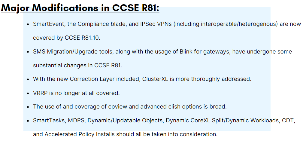 CCSE R81.1 exam