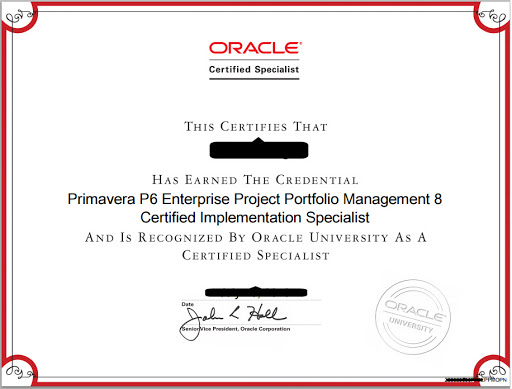 1Z0-567: Primavera P6 Enterprise PPM 8 Essentials Certificate