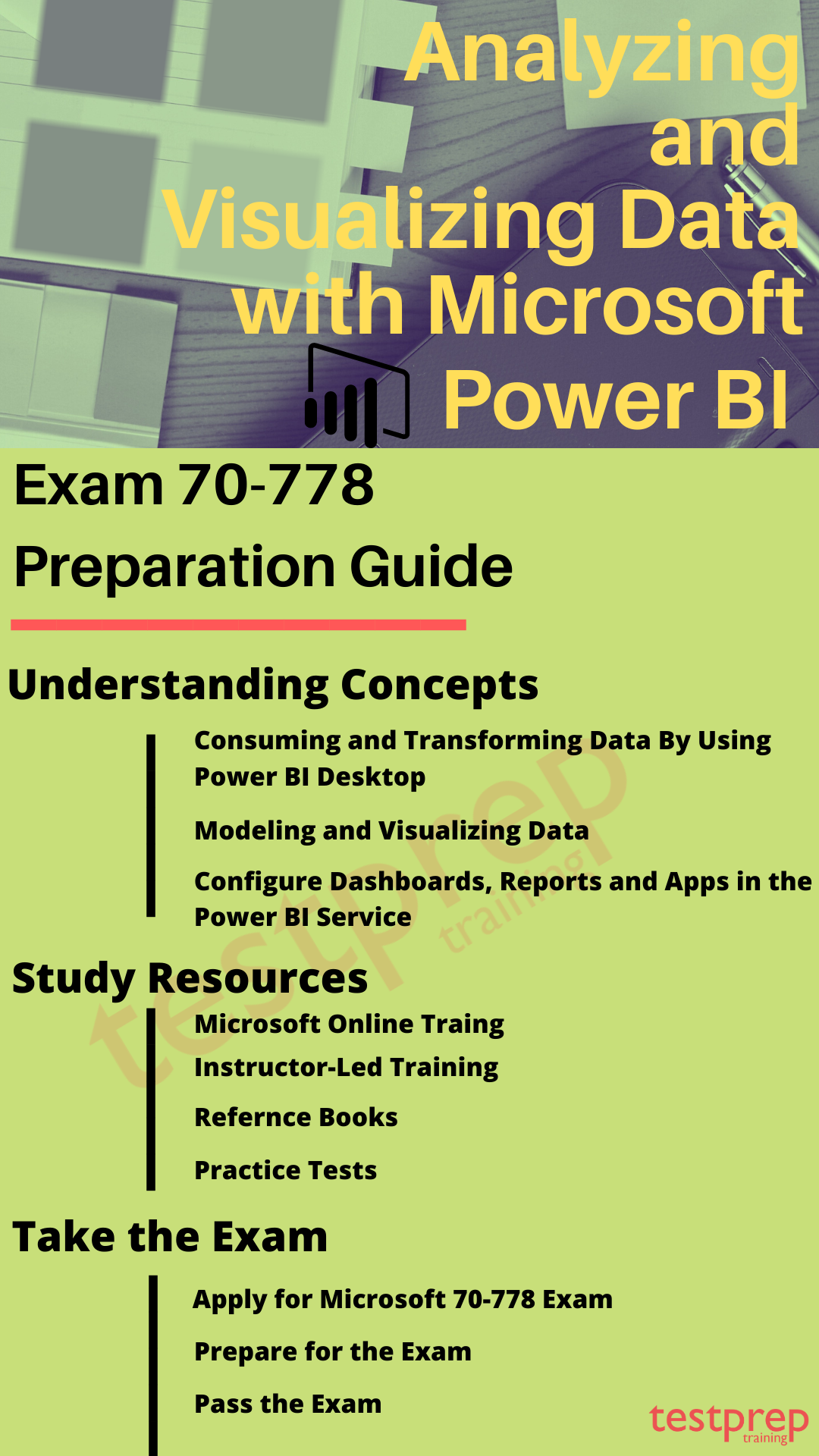 Analyzing and Visualizing Data with Microsoft Power BI  study guide 