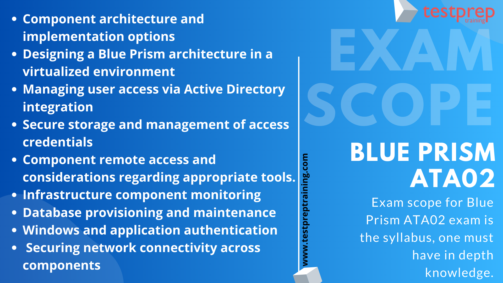 ATA02 Designing a Blue Prism (Version 6.0) exam scope