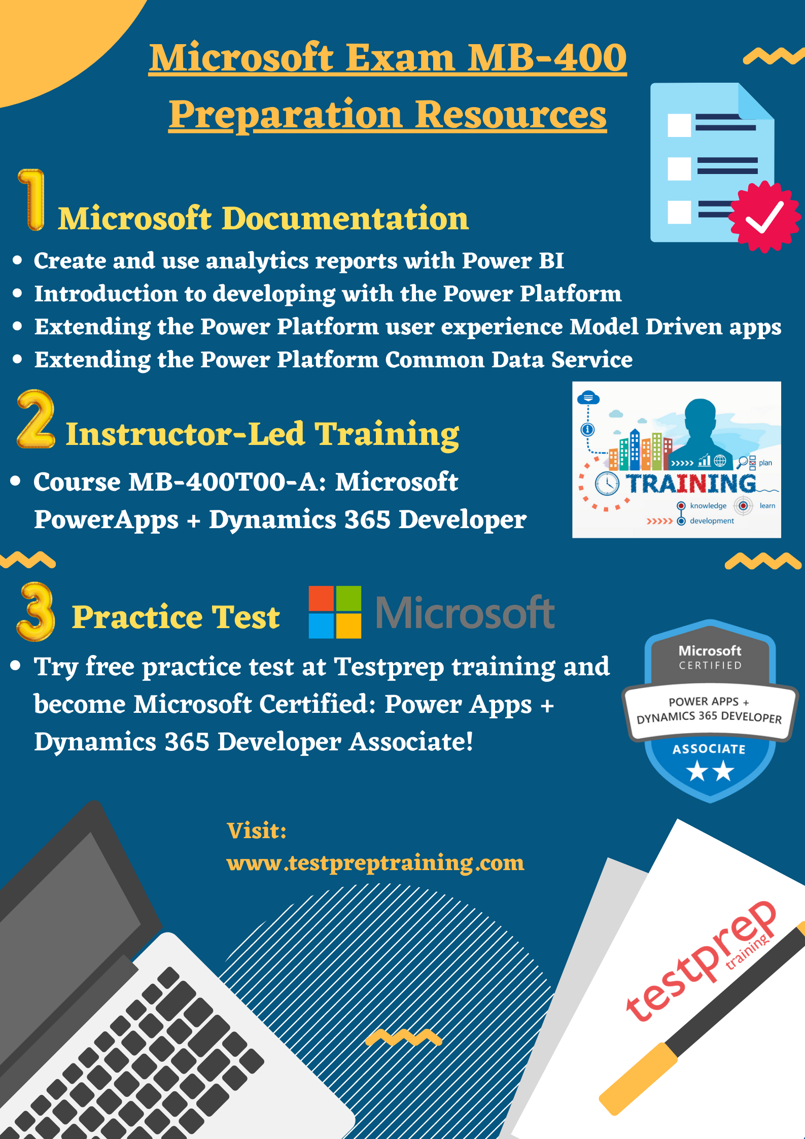 Exam MB-400: Microsoft Power Apps + Dynamics 365 Developer study guide