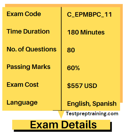 C_EPMBPC_11 Exam Objectives