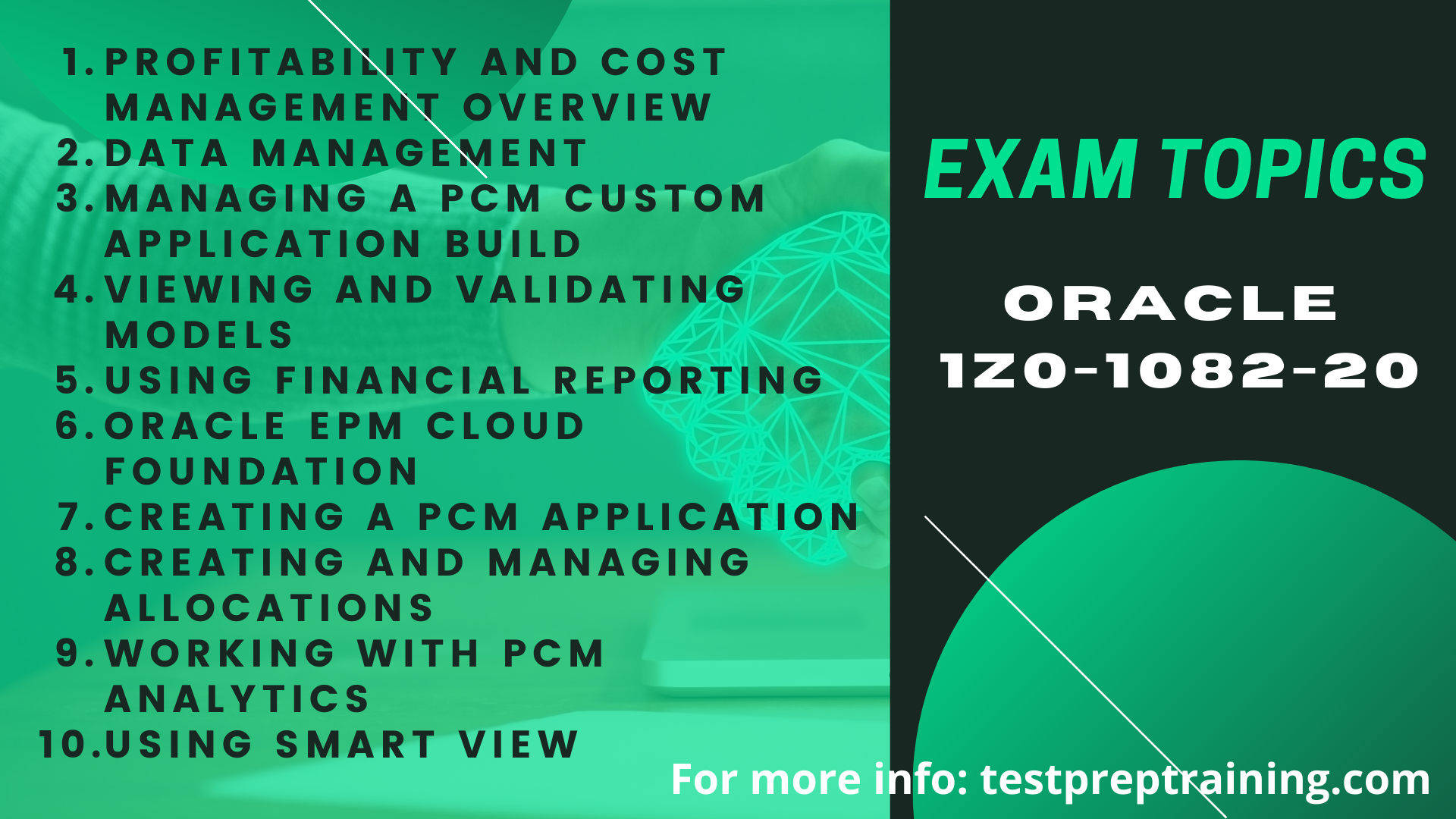 Oracle 1Z0-1082-20 course outline