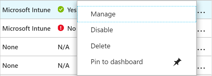 Manage an Intune device