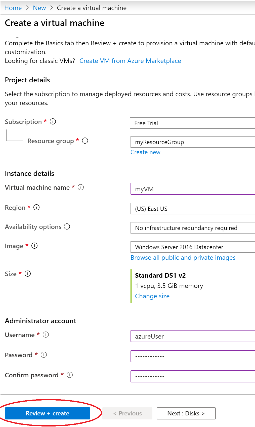 How to Create and encrypt a Windows virtual machine?