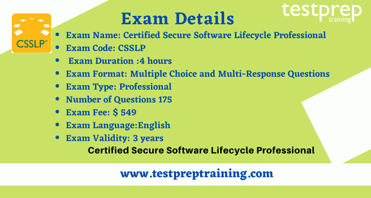 Exam Details Certified Secure Software Lifecycle Professional Exam