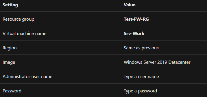 Creating VM in Azure Firewall