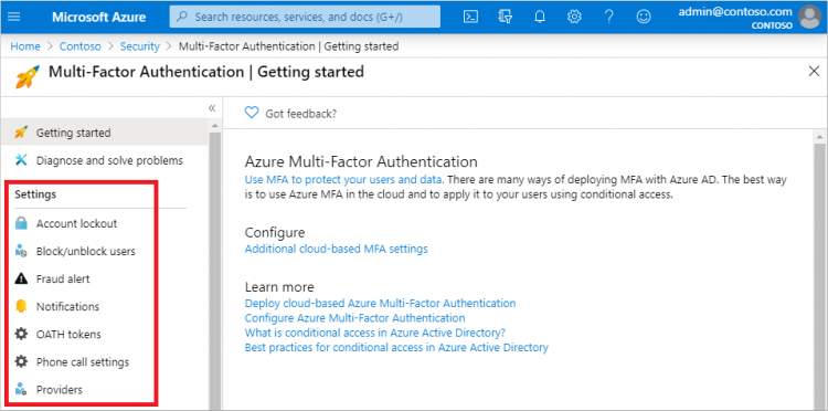 azure multi factor authentication