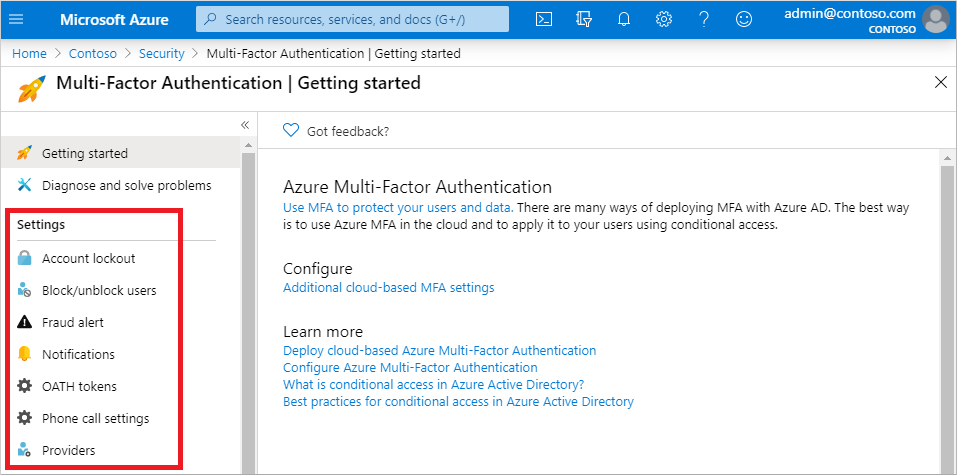 Learn to Configure Azure Multi-Factor Authentication settings