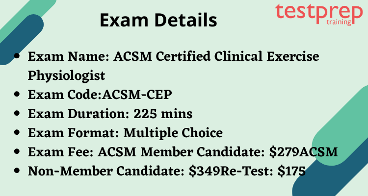 ACSM Certified Clinical Exercise Physiologist® (ACSM-CEP) exam details