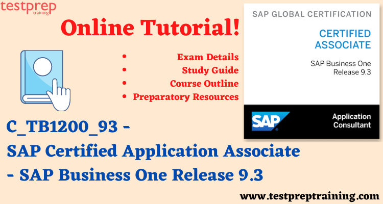 C_TB1200_93 - SAP Certified Application Associate - SAP Business One Release 9.3 