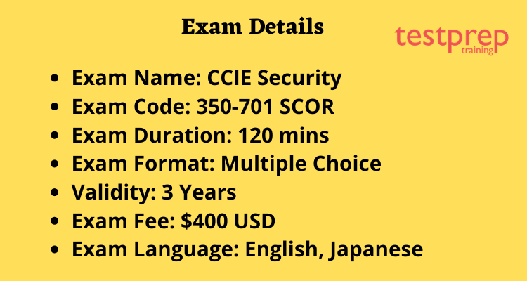 CCIE Security (350-701 SCOR exam details