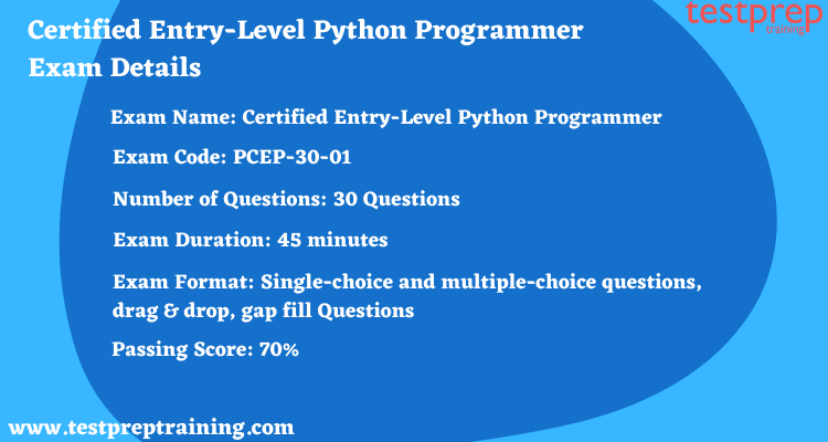 Certified Entry-Level Python Programmer exam details 