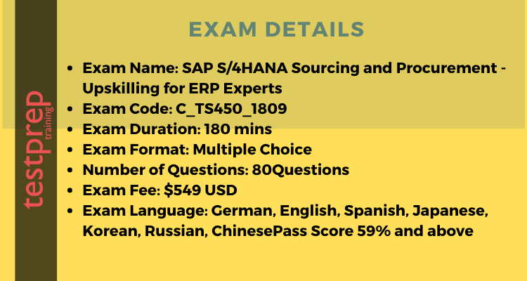 C_TS450_1809 - SAP exam details