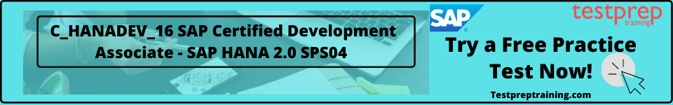 C_HANADEV_16 SAP Certified Development Associate - SAP HANA 2.0 SPS04  free test