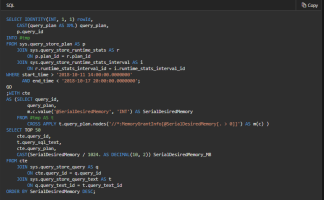 Identify performance issues using DMVs