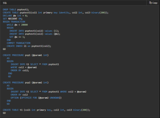 hints for query performance