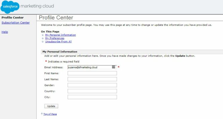 Preference Center and Profile Center Concepts
