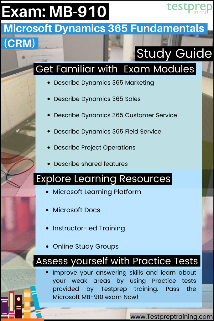 Exam MB-910: Microsoft Dynamics 365 Fundamentals (CRM) study guide