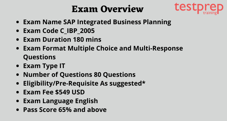 C_IBP_2005 SAP Integrated Business Planning | Testprep Training