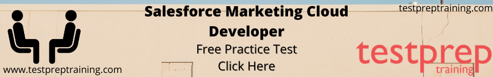 Salesforce Marketing Cloud Developer Practice test