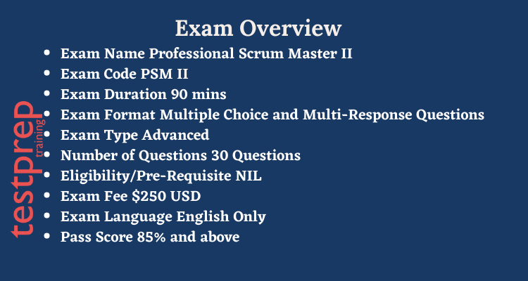 Professional Scrum Master II exam overview
