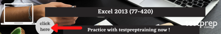  Excel 2013 (77-420) free practice test