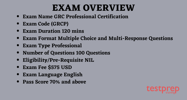 GRC Professional (GRCP) Certification Exam overview

