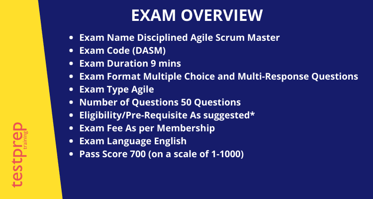 Disciplined Agile Scrum Master (DASM) exam overview
