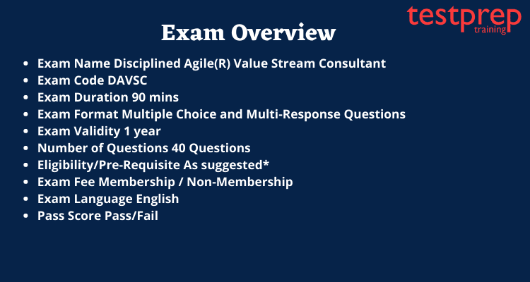 Disciplined Agile(R) Value Stream Consultant (DAVSC) exam overview