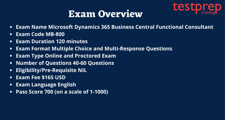 Microsoft Dynamics 365 Business Central Functional Consultant exam overview