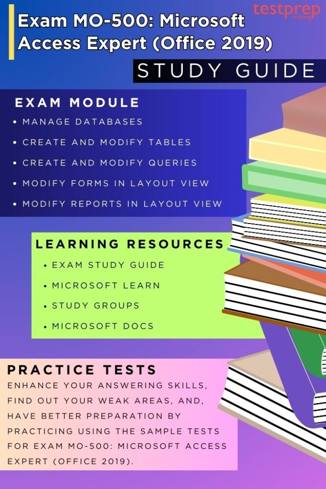 Exam MO-500: Microsoft Access Expert (Office 2019) study guide